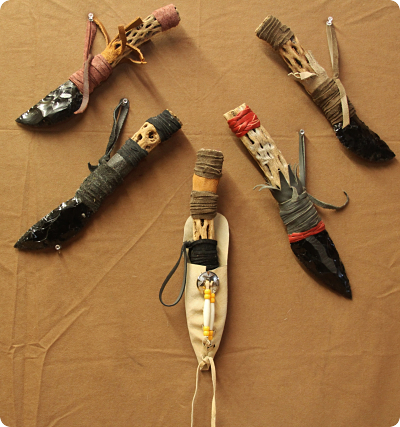 Native American Indian Knife with Pouch